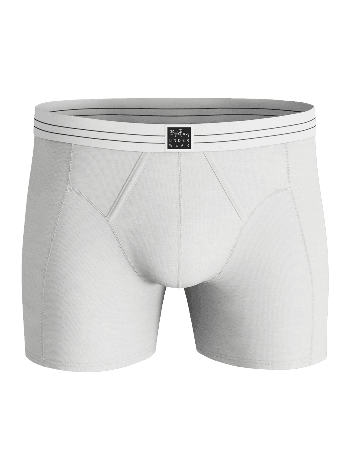 Witte Viscose Cotton Blend Boxers 2-pack met gestreepte logo-tailleband en een zacht handgevoel, vooraanzicht. - Image 3
