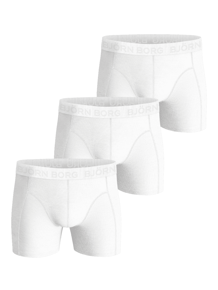 Björn Borg - Cotton Stretch Boxers 3-pack White Men - Image 1