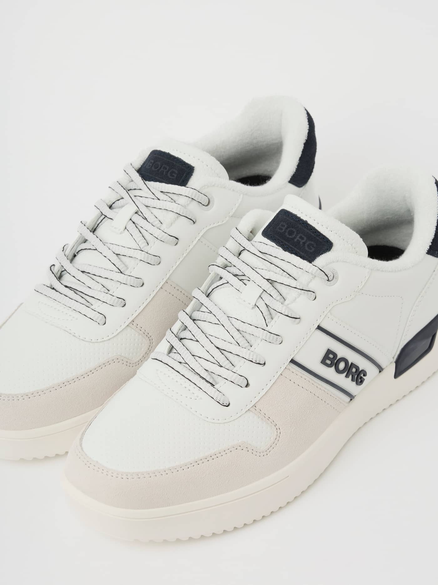 Björn Borg - Men’s Leather Sneakers T2900 White / Navy Men - Image 2