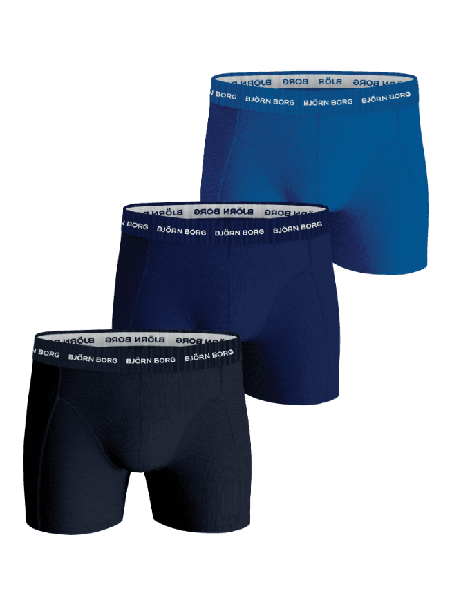 Björn Borg - Cotton Stretch Boxers 3-pack Blue Men - Image 1