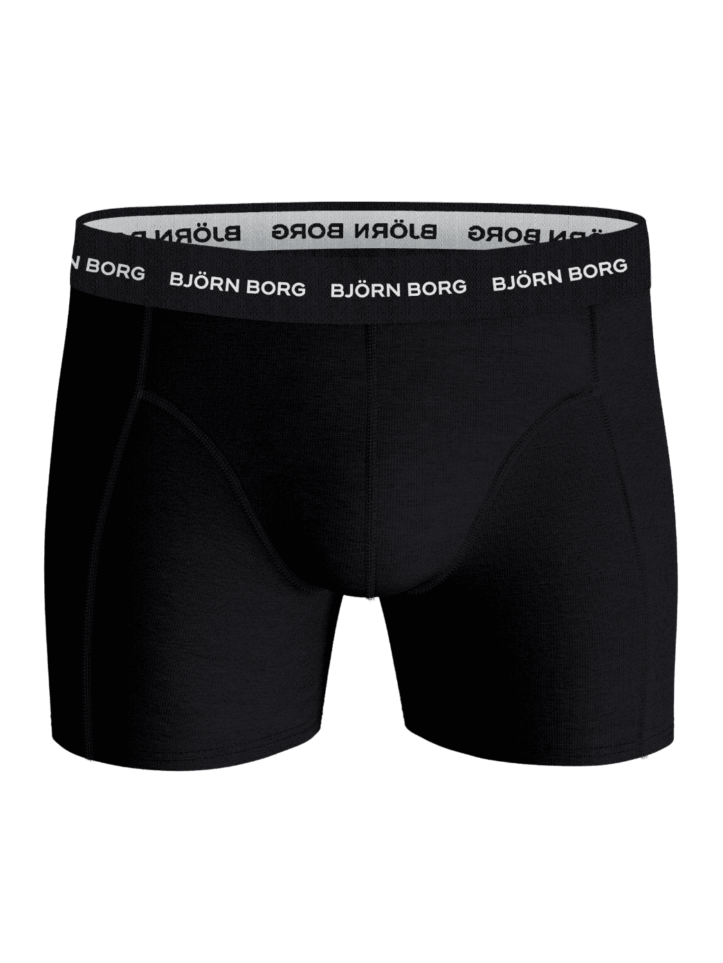 Vorderansicht der Cotton Stretch Boxers 3-pack in Schwarz, funktionale Boxer Briefs aus Baumwollstretch mit weißen Logos. - Image 2