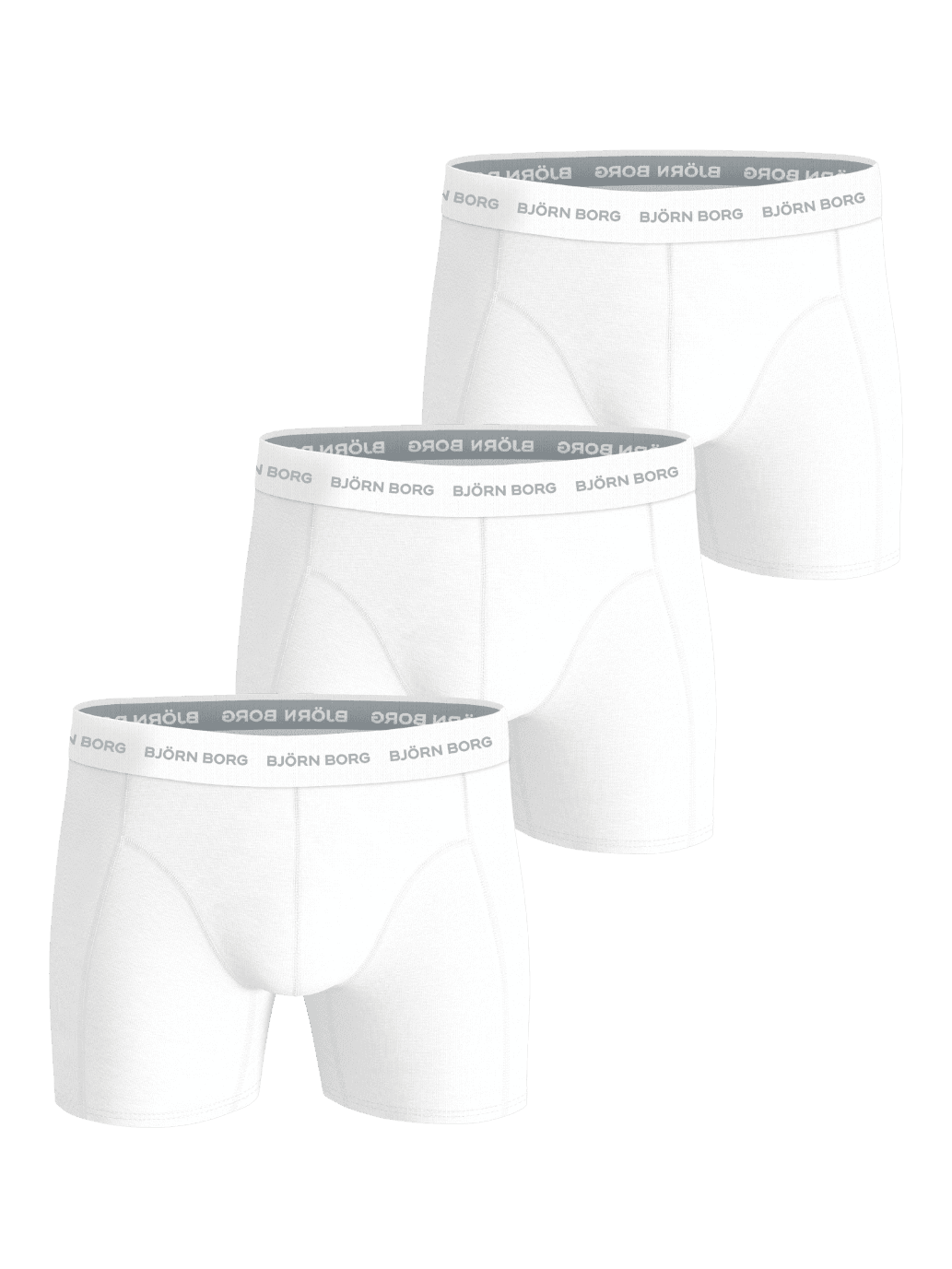 Björn Borg - Cotton Stretch Boxers 3-pack White Men - Image 1