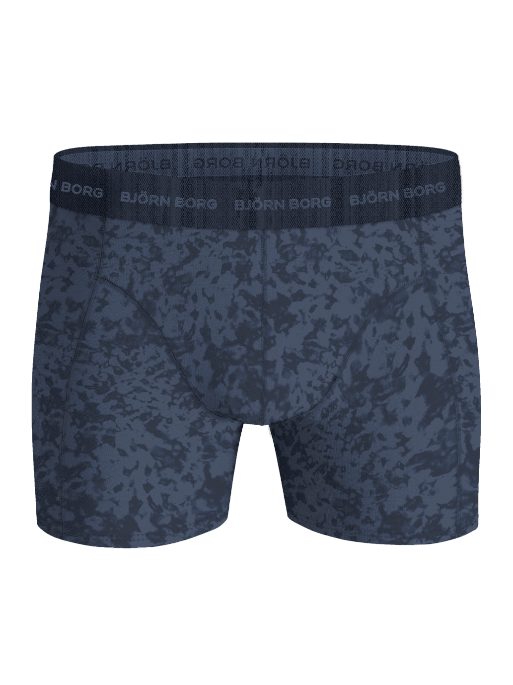 Myk Cotton Stretch Boxers 3-pack i Blå med spettet mønster og lyseblå logo på strikken, sett forfra. - Image 4