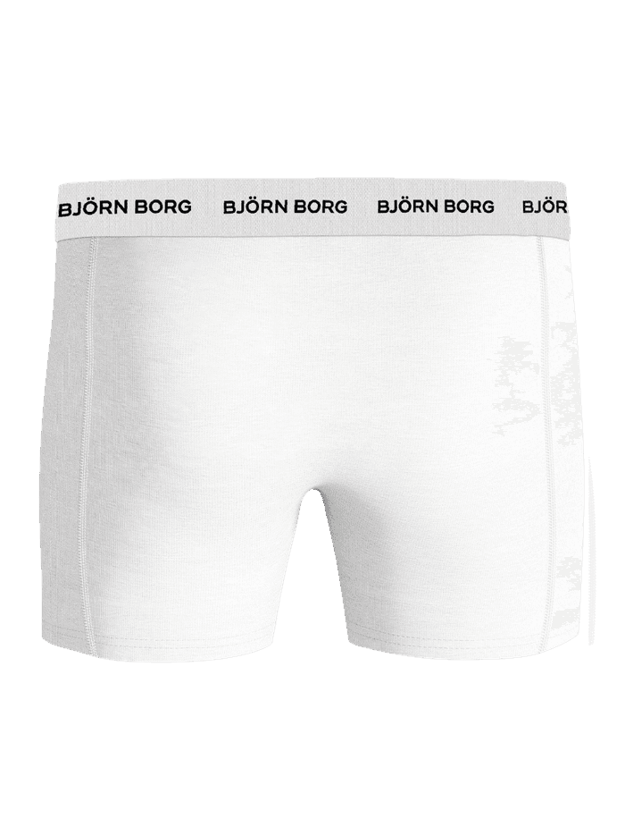 Cotton Stretch Boxers 3-pack blanc pour homme en coton extensible avec logo noir et coupe offrant un soutien optimal. - Image 3
