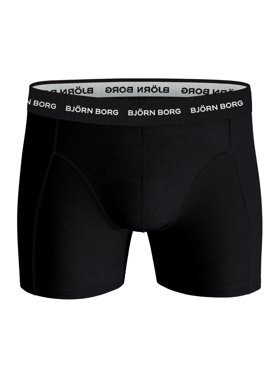 Cotton Stretch Boxer 3-pack in black for men, featuring soft cotton stretch fabric and a white microfibre logo waistband. - Image 2