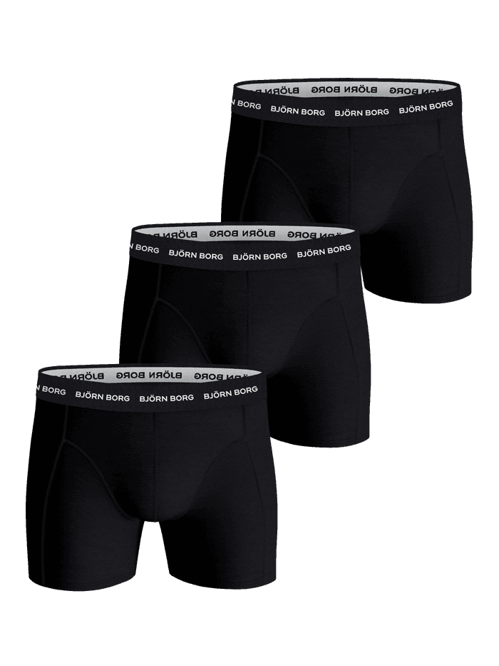 Björn Borg - Cotton Stretch Boxers 3-pack Noir