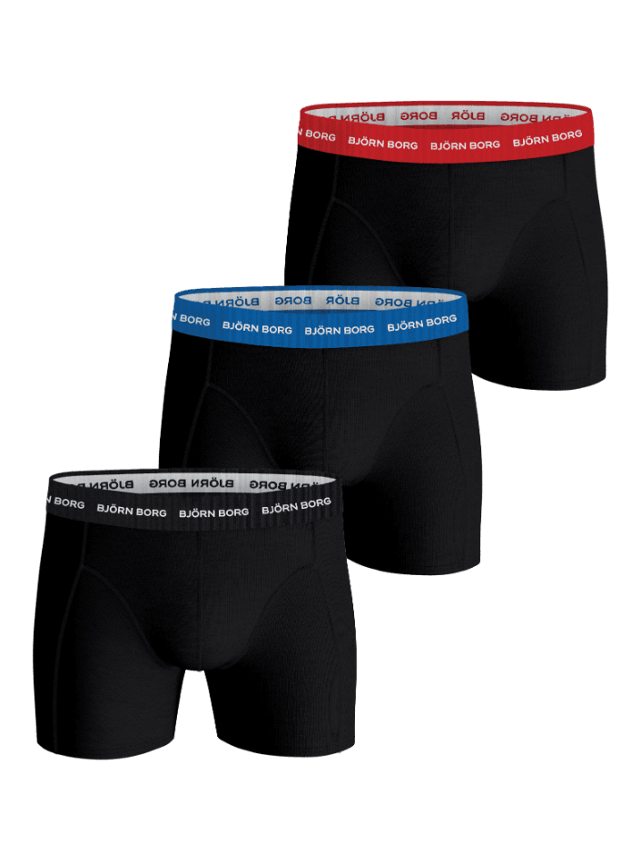 Björn Borg - Cotton Stretch Boxers 3-pack Black Men - Image 1