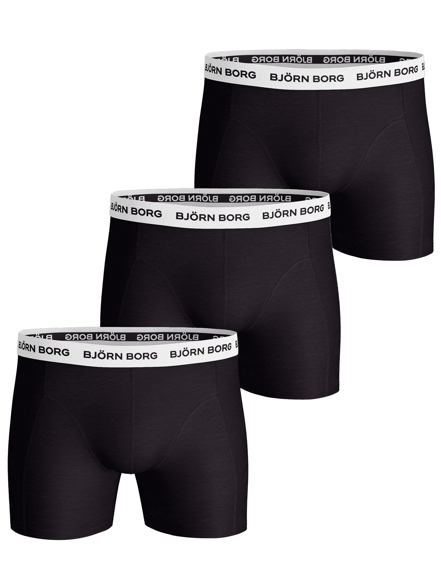 Björn Borg - Cotton Stretch Boxers 3-pack Schwarz Men - Image 1