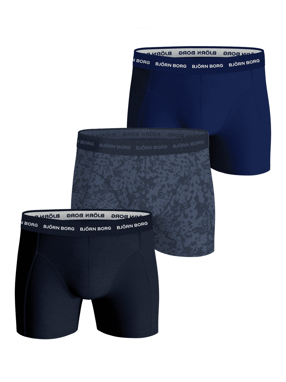 Björn Borg - Cotton Stretch Boxers 3-pack Blue Men - Image 1