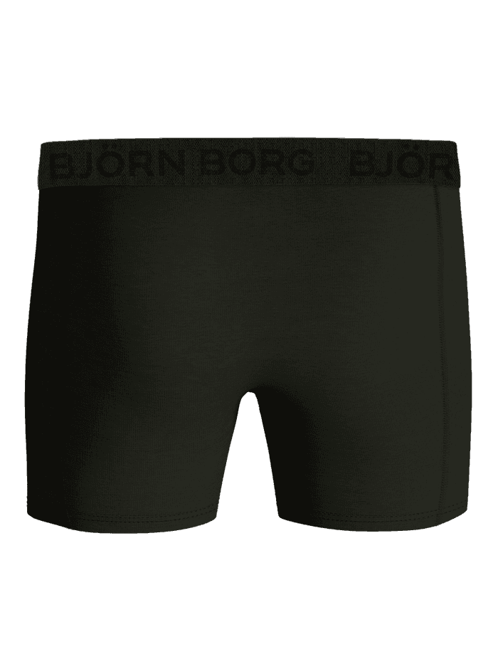 Front view of the green boxer briefs from the Cotton Stretch Boxers 5-pack, featuring a tonal logo waistband. - Image 3