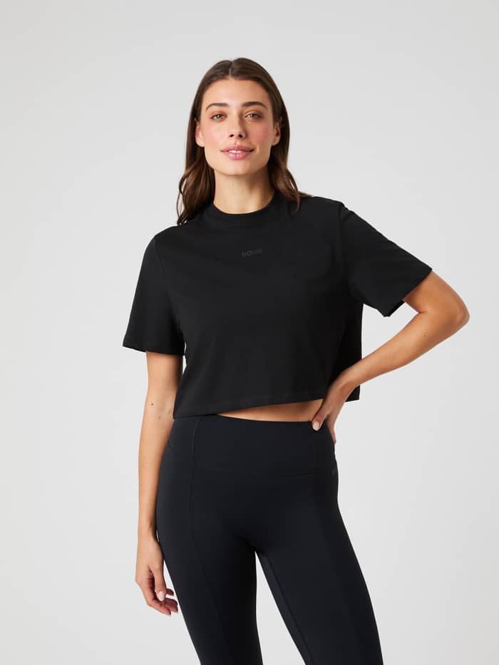 Björn Borg - Studio Oversized Cropped T-Shirt Black Beauty