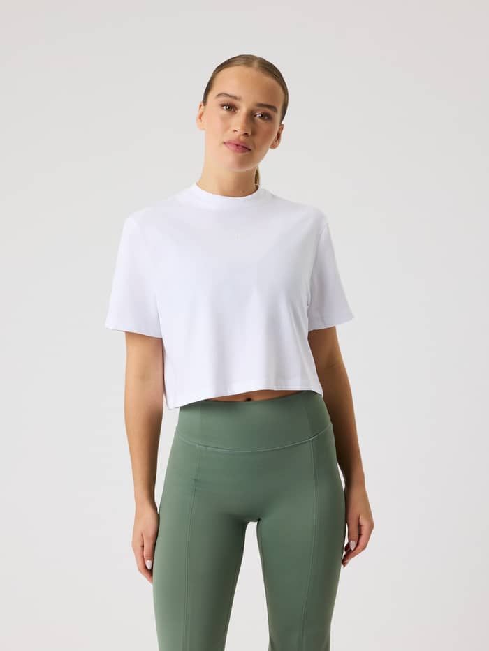 Björn Borg - Studio Oversized Cropped T-Shirt Brilliant White