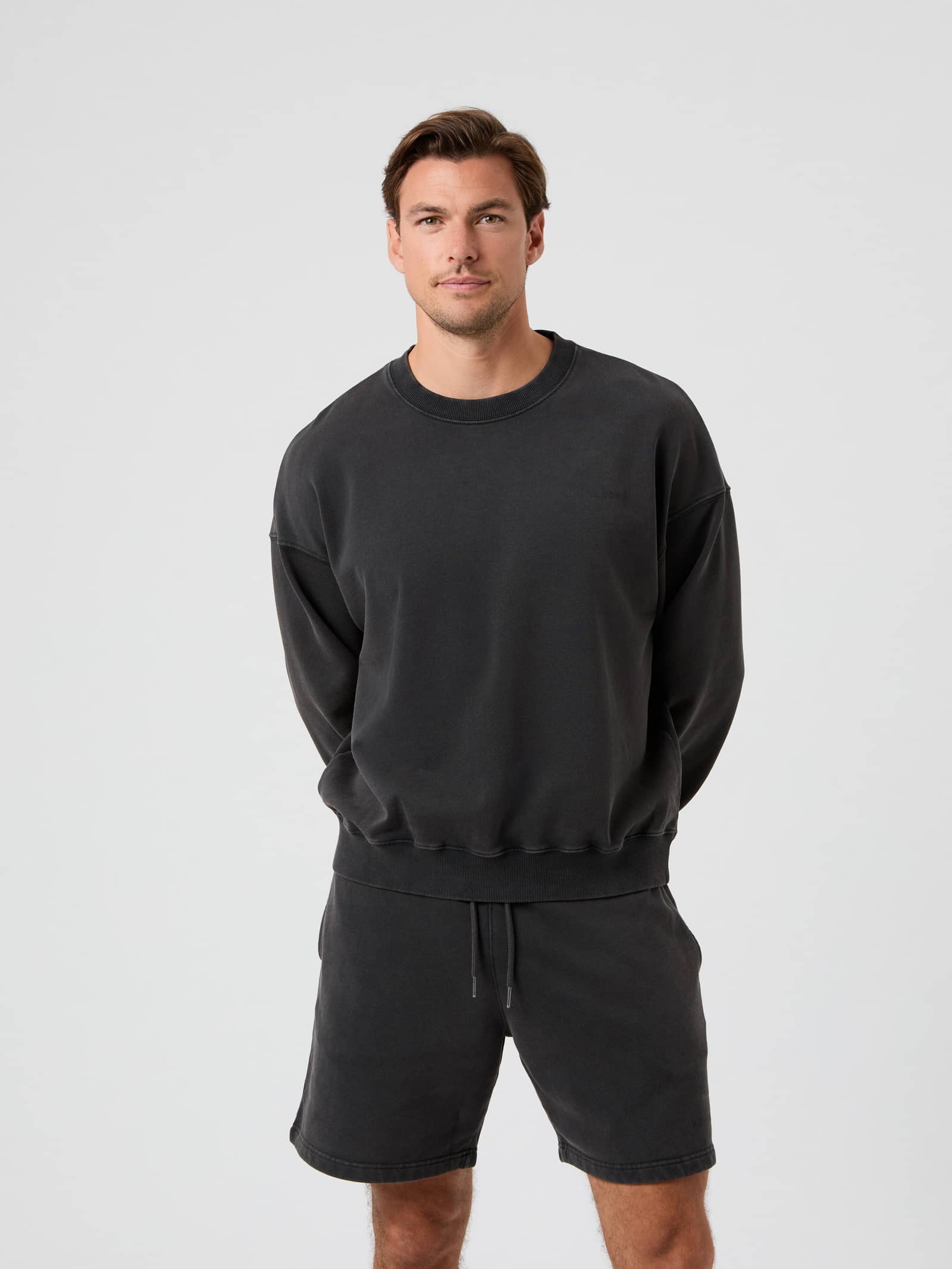 Björn Borg - Borg Oversized Washed Sweatshirt Black Beauty Men - Image 1