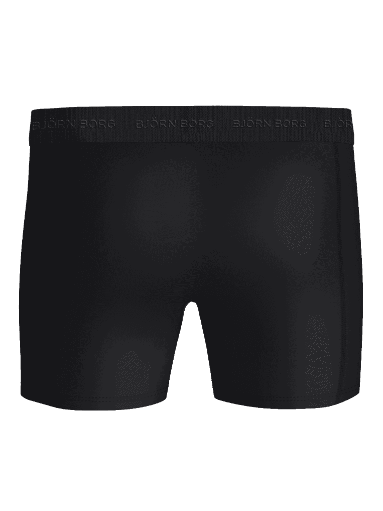 Microfiber Boxers 3-pack i sort glat mikrofiber set bagfra med en stilfuld tonal logolinning. - Image 3