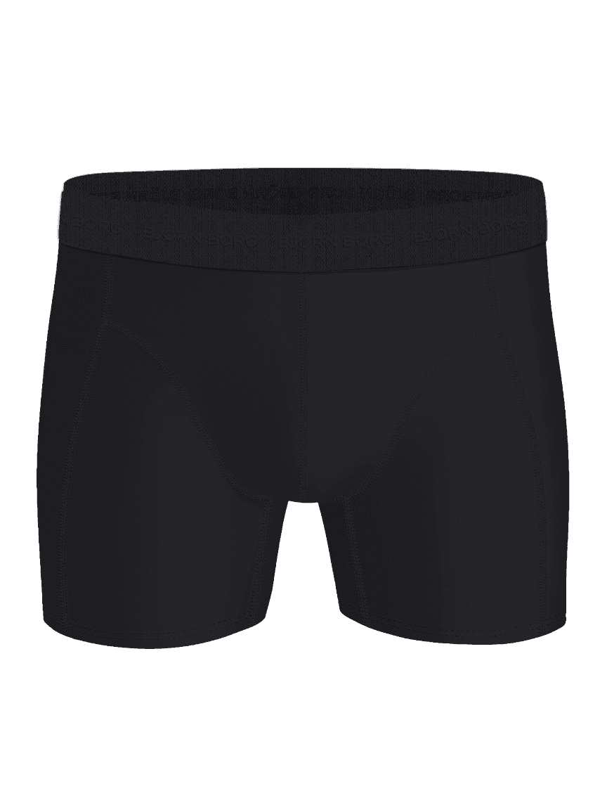 Microfiber Boxers 3-pack i sort set forfra med matchende logo-linning og en stilfuld, funktionel pasform. - Image 2