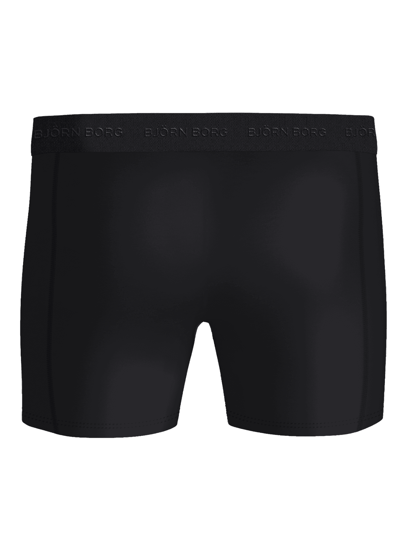 Back view of the black Microfiber Boxers 3-pack for men, featuring stylish and functional boxer briefs with a tonal logo. - Image 3