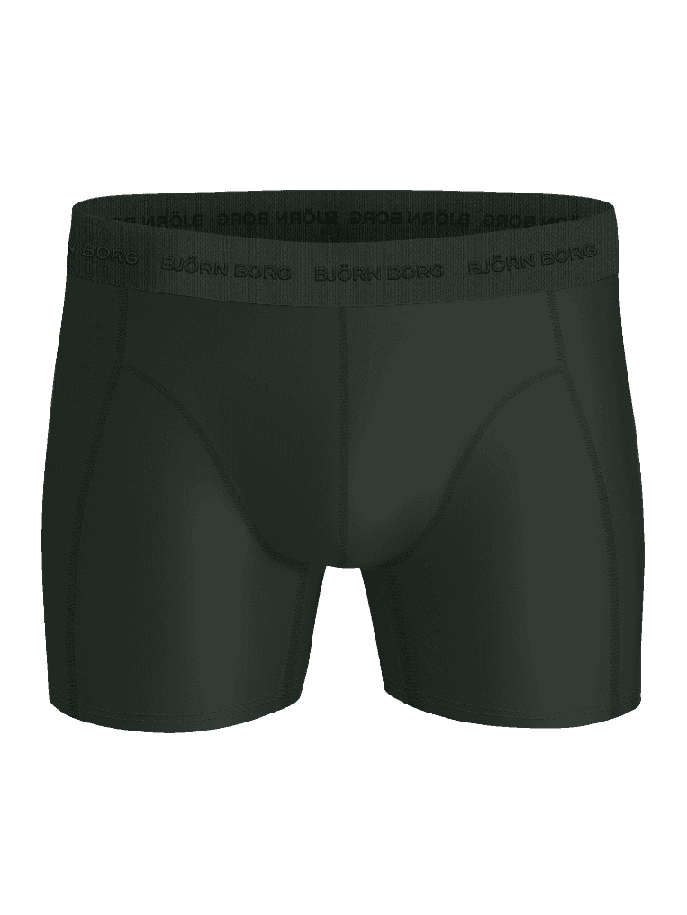 Microfiber Boxers 3-pack i grøn og sort i glat mikrofiber med elastisk logo-linning designet til stil og funktion. - Image 4
