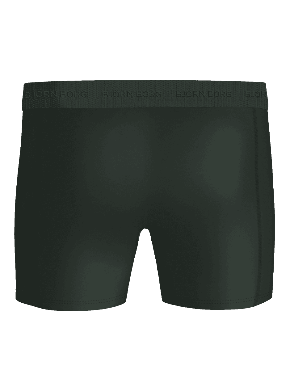Back view of the green Microfiber Boxers 3-pack, stylish boxer briefs in functional stretch microfibre with a tonal logo. - Image 3