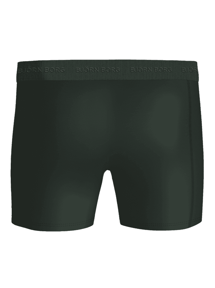 Back view of the green Microfiber Boxers 3-pack, stylish boxer briefs in functional stretch microfibre with a tonal logo. - Image 3