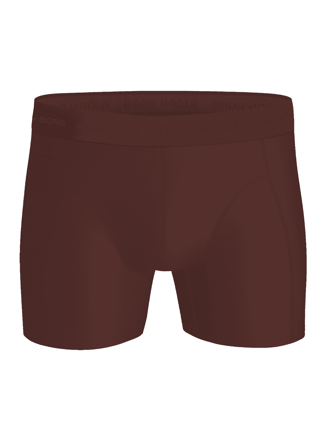 Front view of the brown Microfiber Boxers 3-pack boxer briefs with a tonal logo waistband. - Image 4