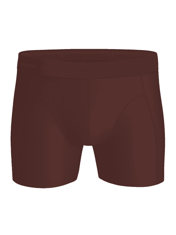 Front view of the brown Microfiber Boxers 3-pack boxer briefs with a tonal logo waistband. - Image 4