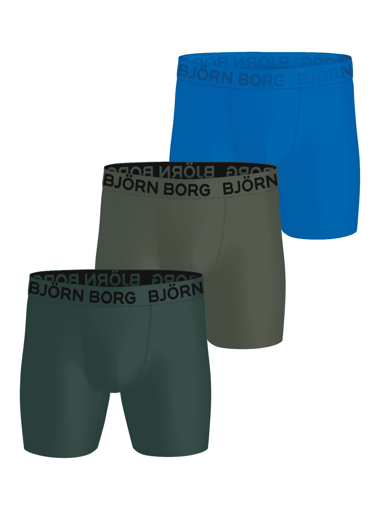Björn Borg - Sports Microfiber Boxers 3-pack Multi Herr - Image 1