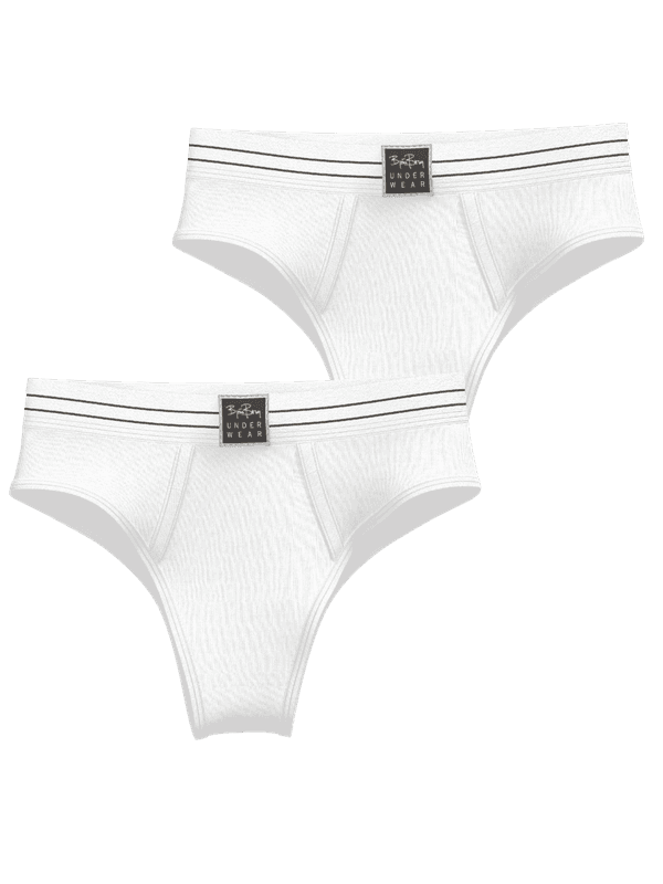 Original Thongs 2-pack in White (White) for women, featuring a mid-rise fit in soft organic cotton with a logo waistband.
