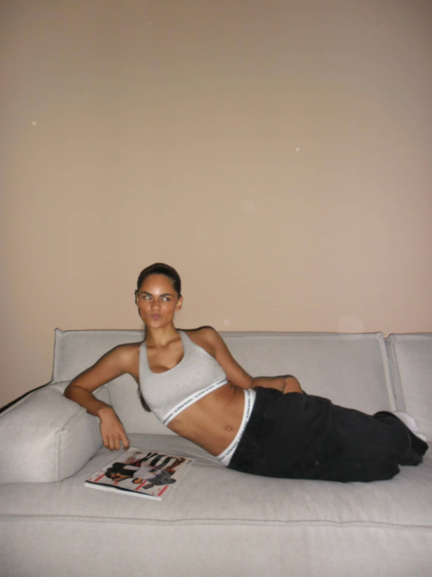 Björn Borg - Logo Soft Top Light Grey Melange Women - Image 1