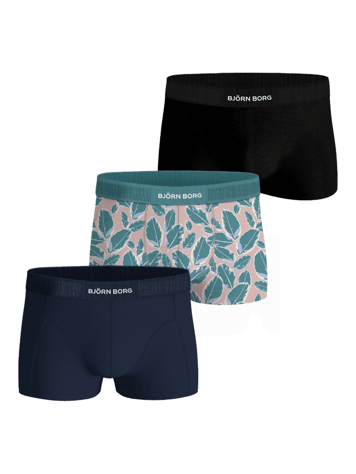 Björn Borg - Organic Cotton Stretch Trunks 3-pack Multicolore