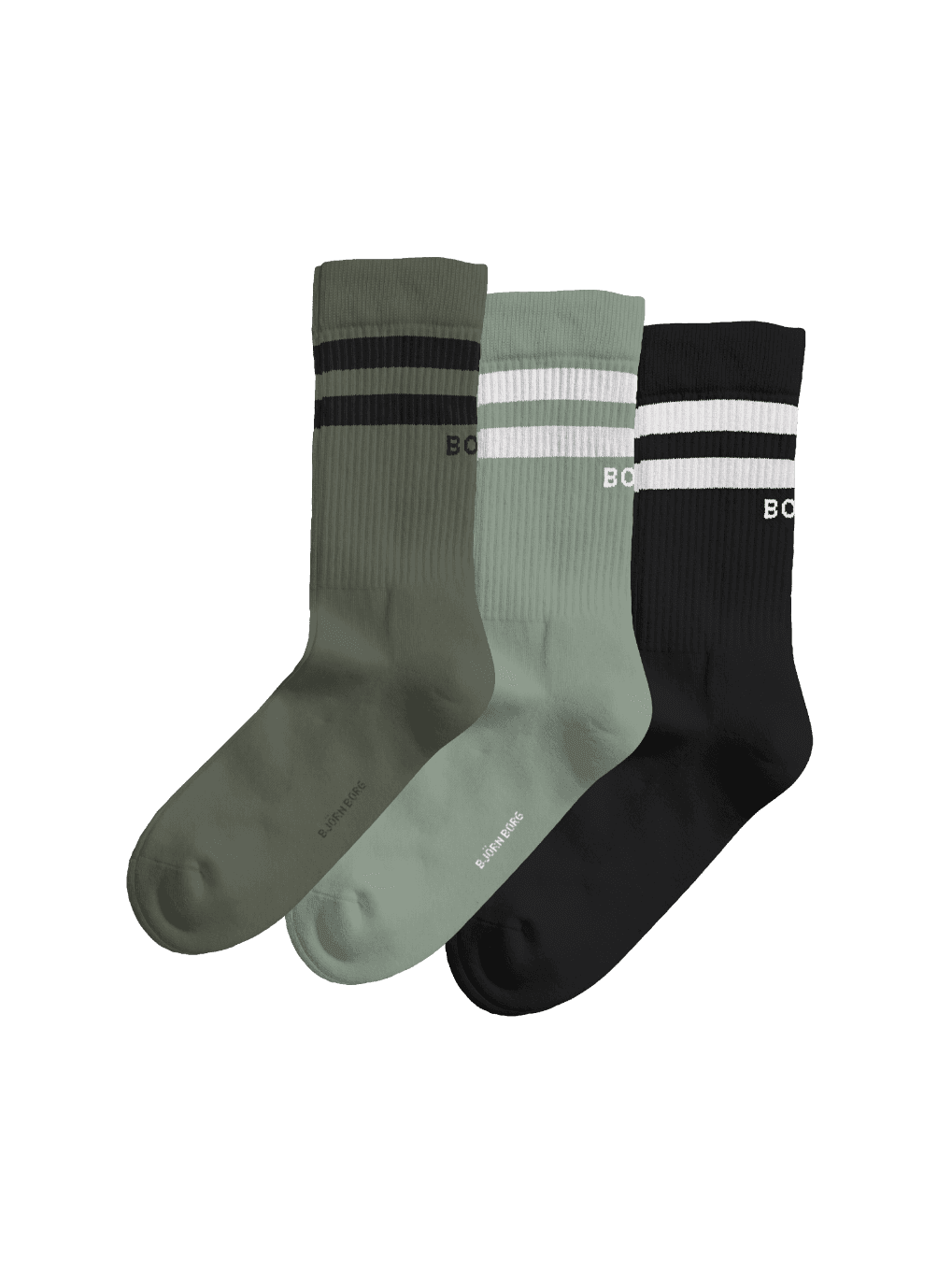 Björn Borg - Core Crew Socks 3-pack Multi Women - Image 1