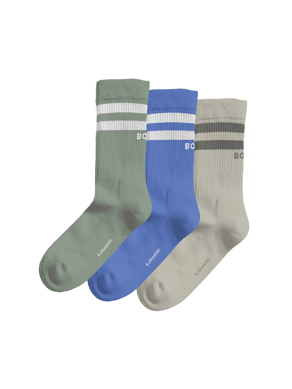 Björn Borg - Core Crew Socks 3-pack Multi Women - Image 1