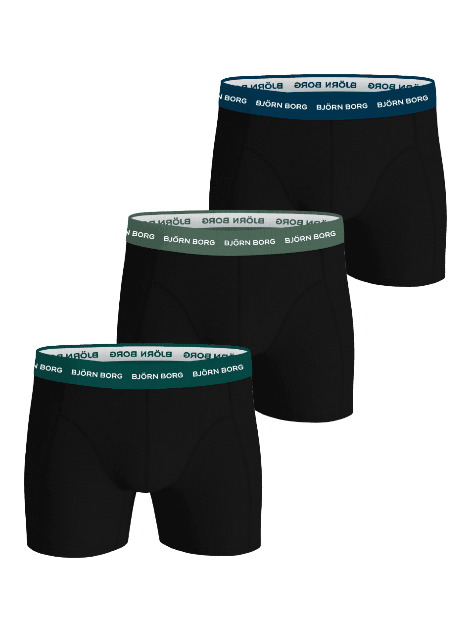 Björn Borg - Cotton Stretch Boxers 3-pack Black Men - Image 1