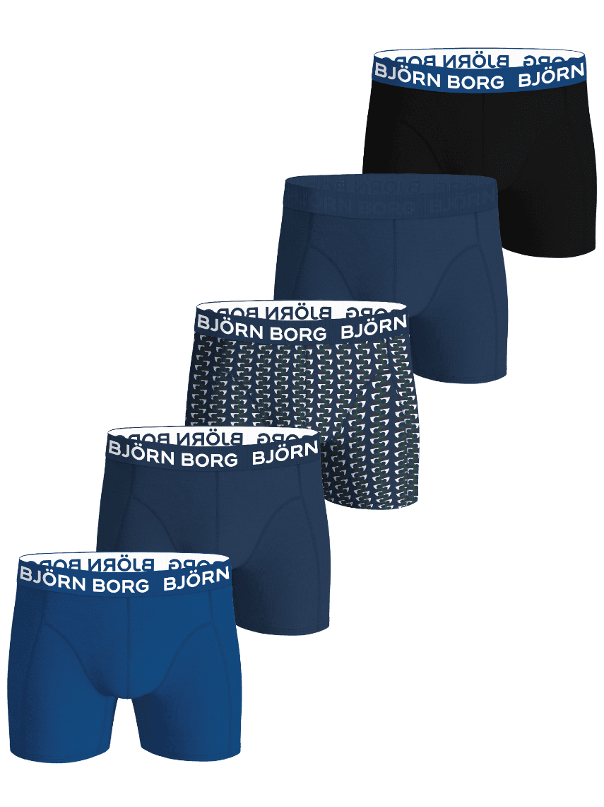 Björn Borg - Cotton Stretch Boxers 5-pack Multi Herr - Image 1