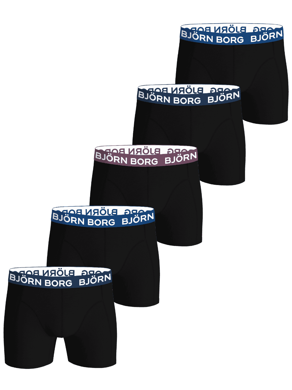 Björn Borg - Cotton Stretch Boxers 5-pack Black Men - Image 1