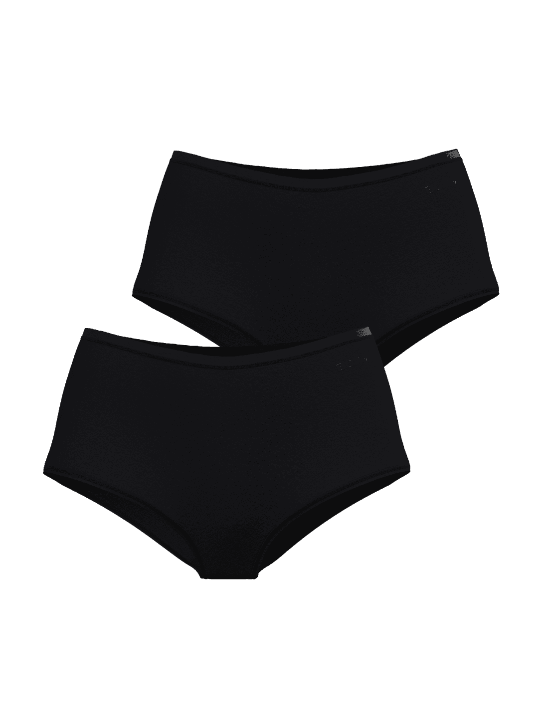 Soft Touch Highwaist Briefs 2-pack in Black van TENCEL™ Lyocell met een hoge taille en een zwart ton-sur-ton BORG-logo. - Image 3