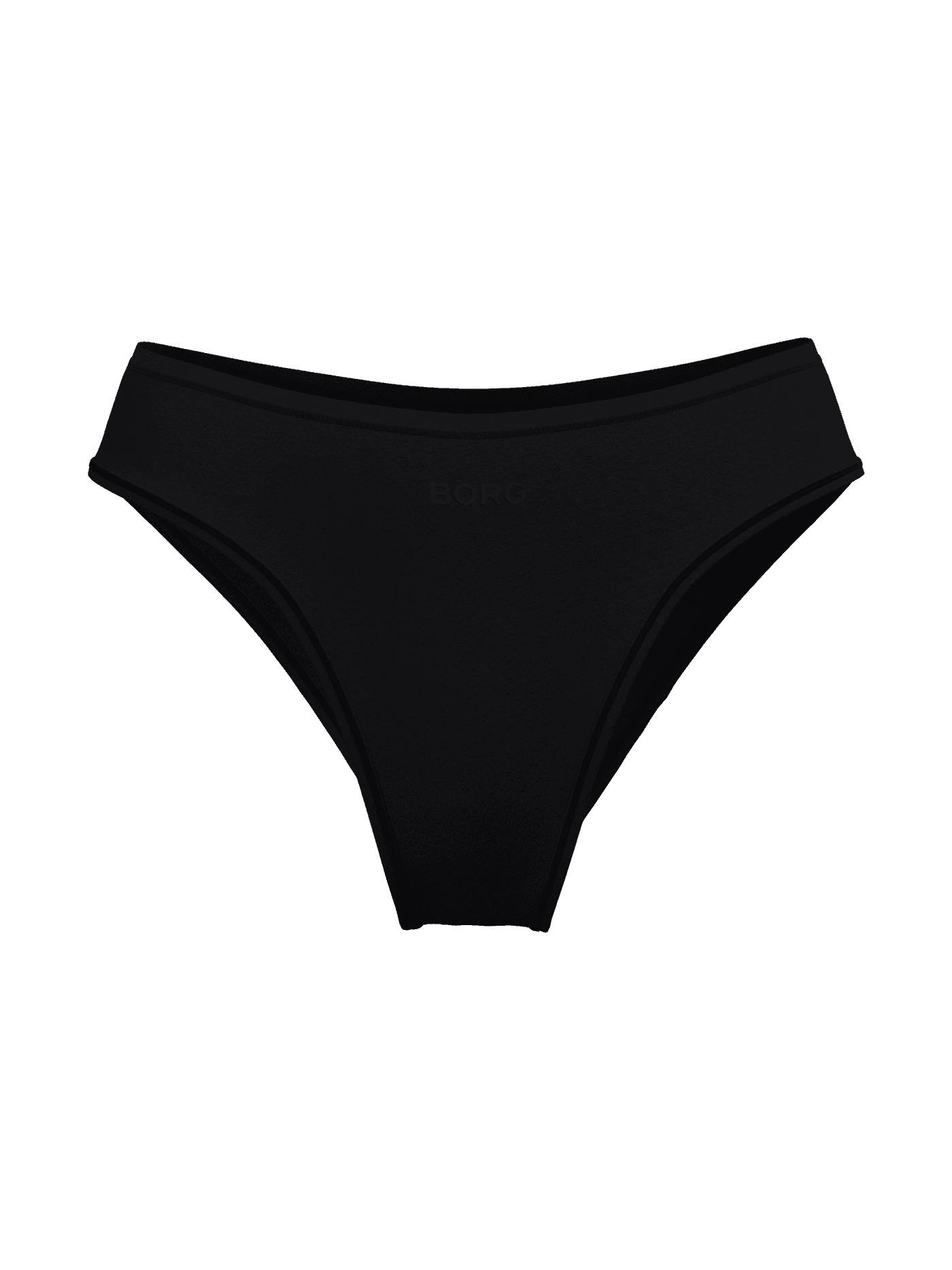 Vorderansicht der schwarzen Soft Touch Cheeky Briefs 2-pack aus seidigem TENCEL Lyocell mit tonalem BORG-Logo. - Image 2
