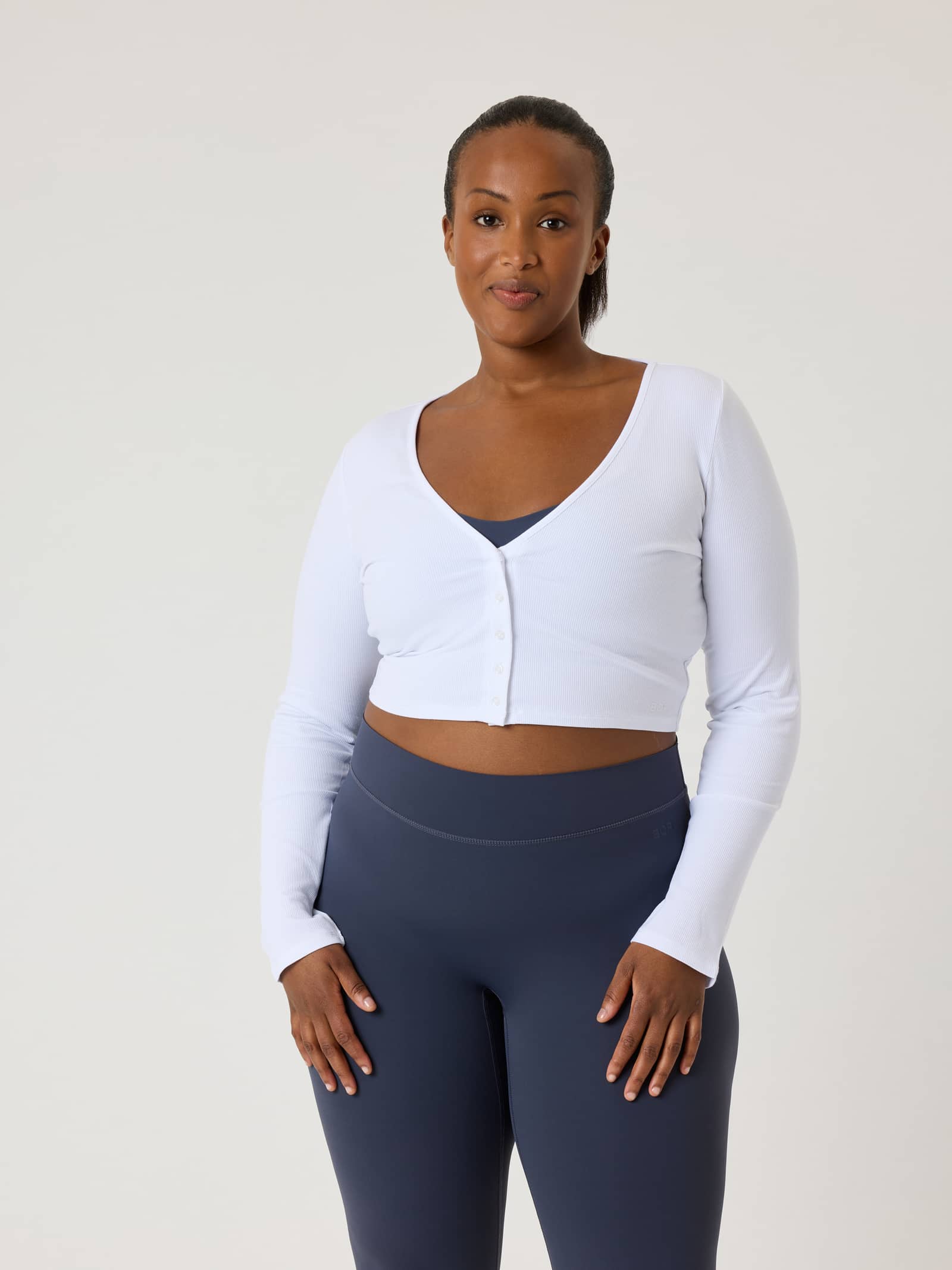 Björn Borg - Alice Stenlöf Cropped Rib Cardigan Brilliant White Women - Image 1