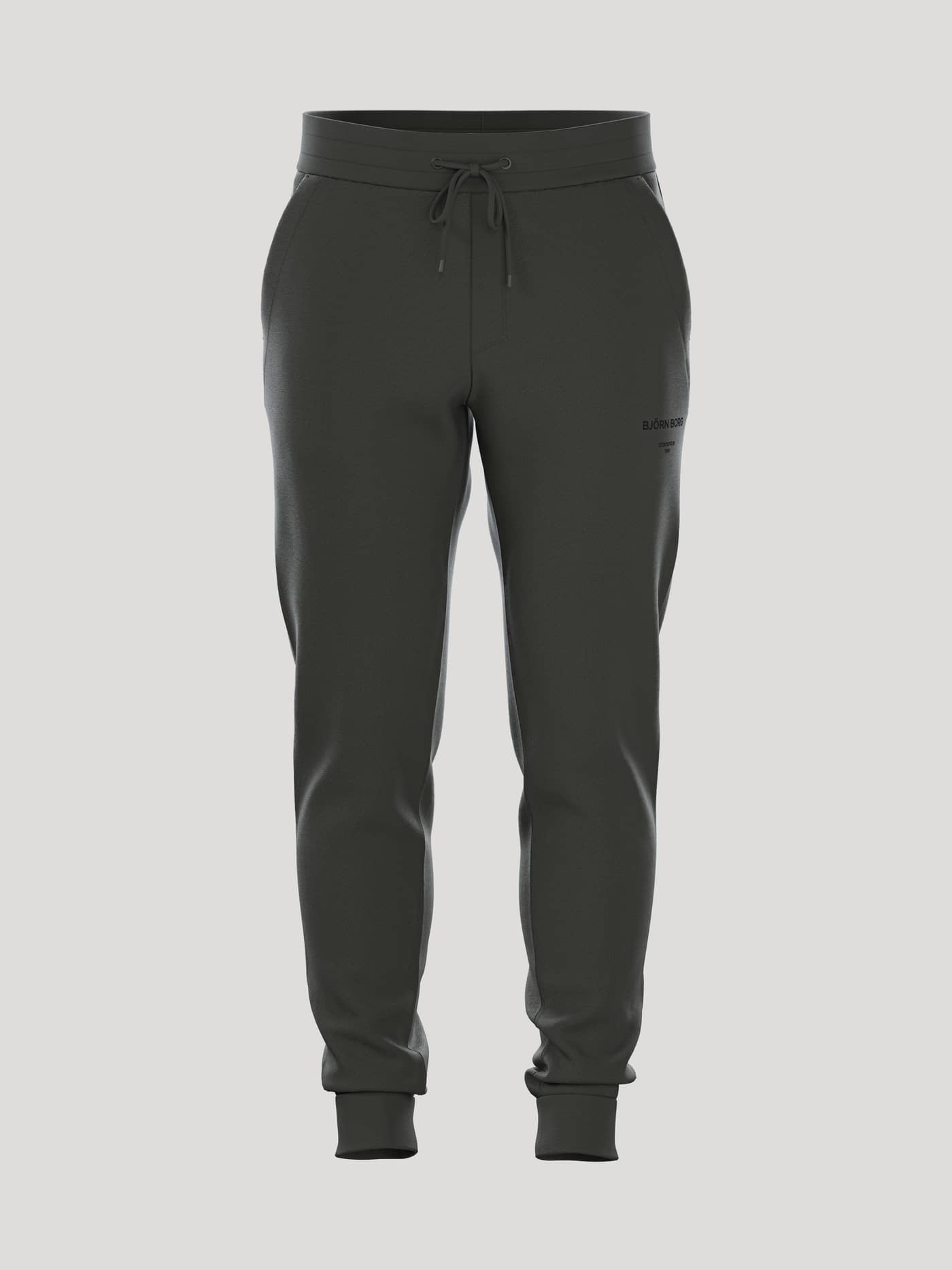 Front view of the men's Borg Essential 1 Sweatpants in the color Peat. - Image 1