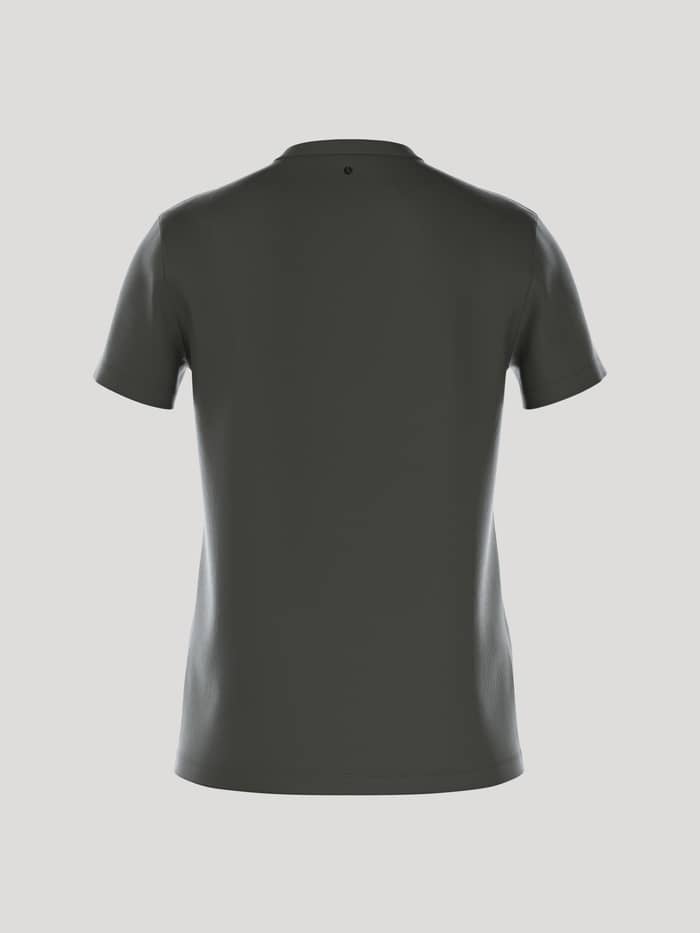 Borg Essential 1 T-Shirt i Peat (Grøn) set bagfra til mænd i bomuld med en stilfuld pasform og lille sort logo. - Image 3