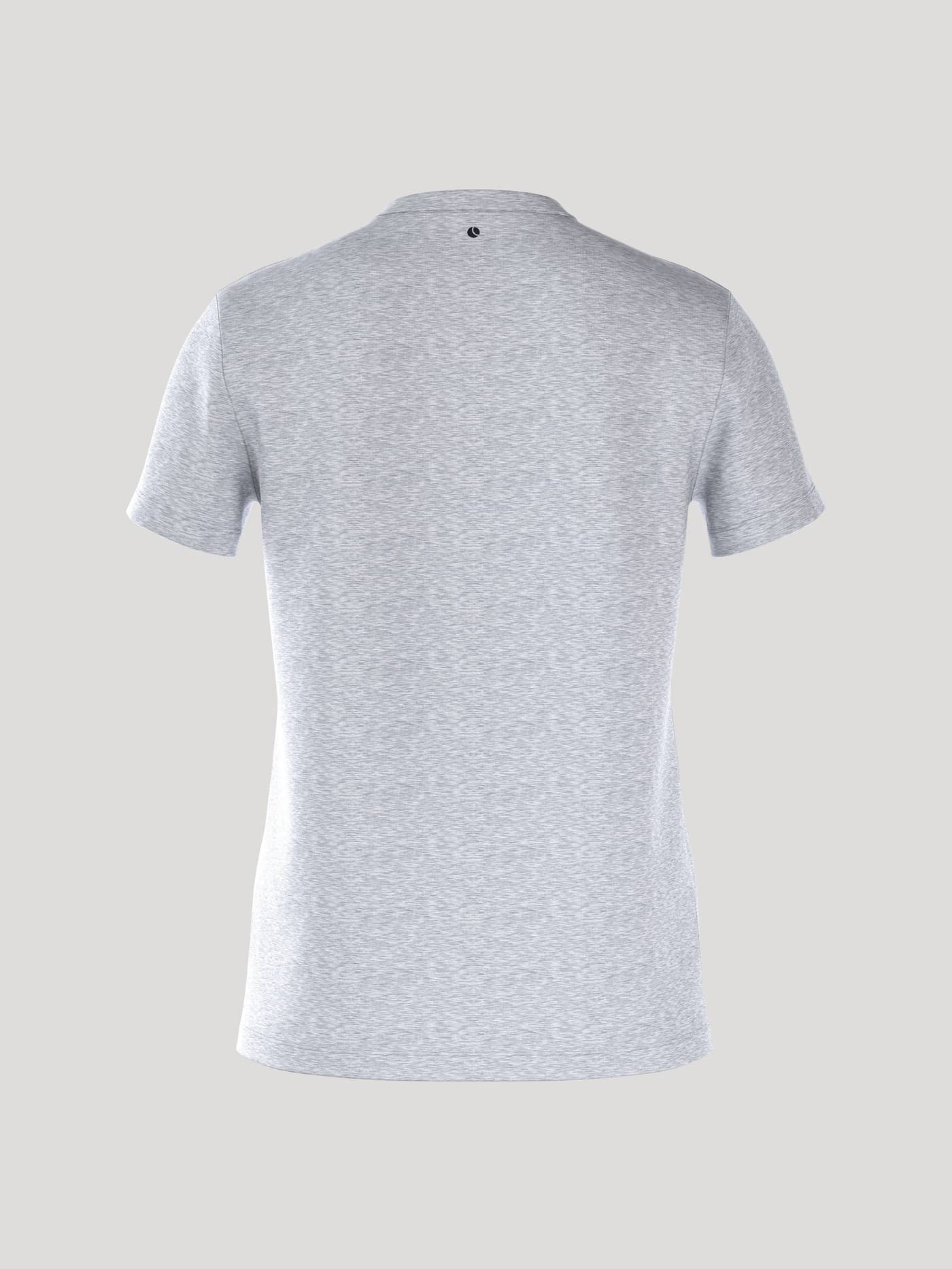 Borg Essential 1 T-Shirt i Light Grey Melange (Grå) set bagfra i blød bomuld med et lille sort logo til fritid. - Image 3