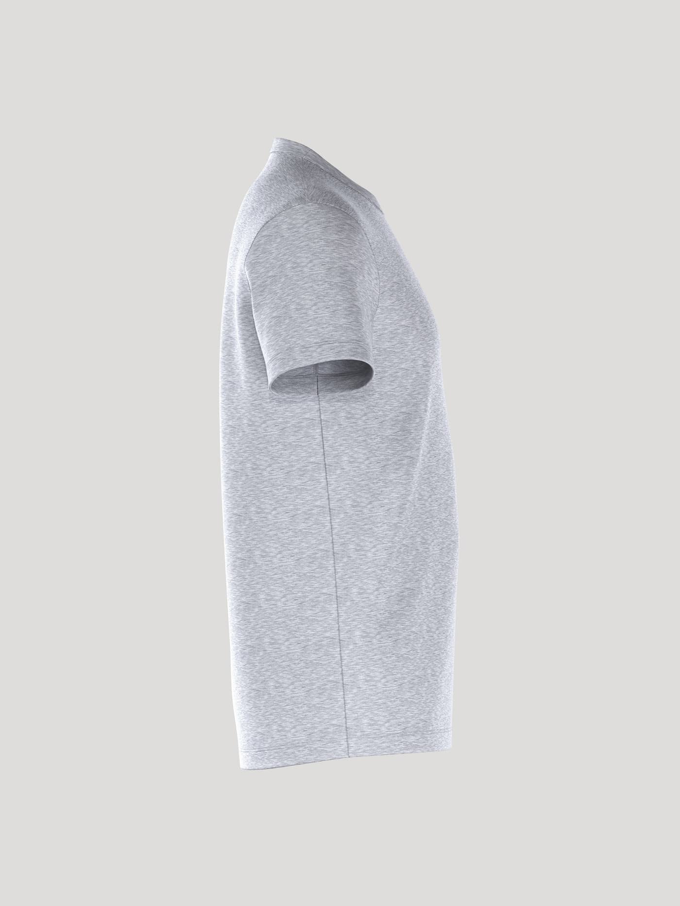 Borg Essential 1 T-Shirt i Light Grey Melange (Grå) set fra siden i blød bomuld med en moderne pasform til fritid. - Image 2