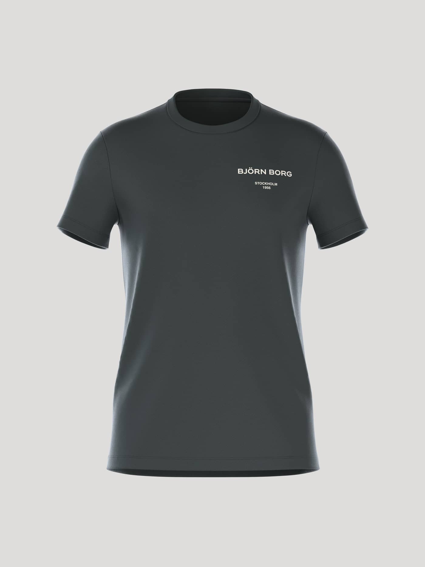 Borg Essential 1 T-Shirt i Urban Chic (Grøn) set forfra i bomuld med hvidt logo og en stilfuld pasform til fritid. - Image 1