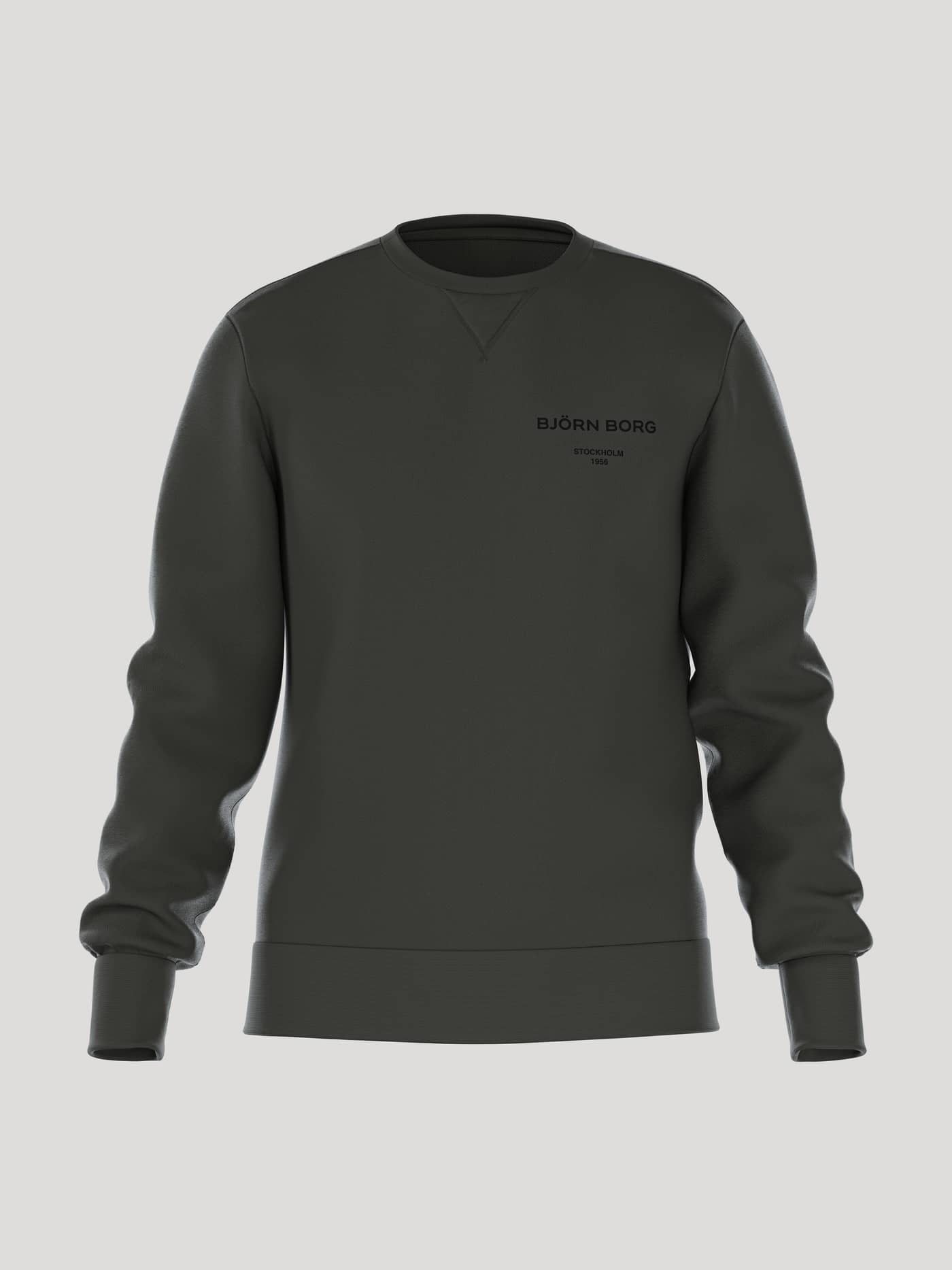 Front view of the men's Borg Essential 1 Sweatshirt in Peat. - Image 1