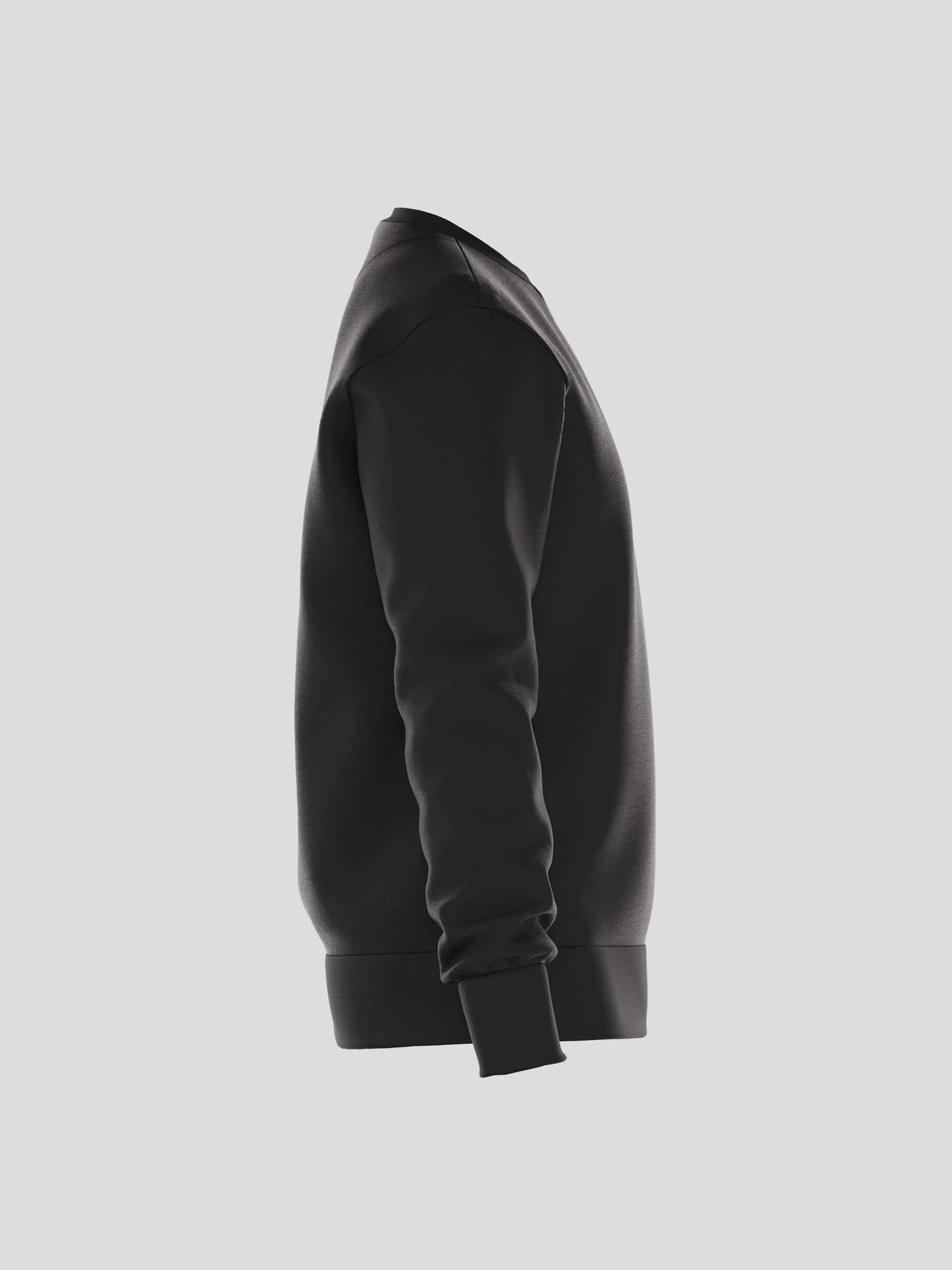 Borg Essential 1 Sweatshirt in Black Beauty (Zwart) voor heren in zijaanzicht, ideaal voor een casual look. - Image 2