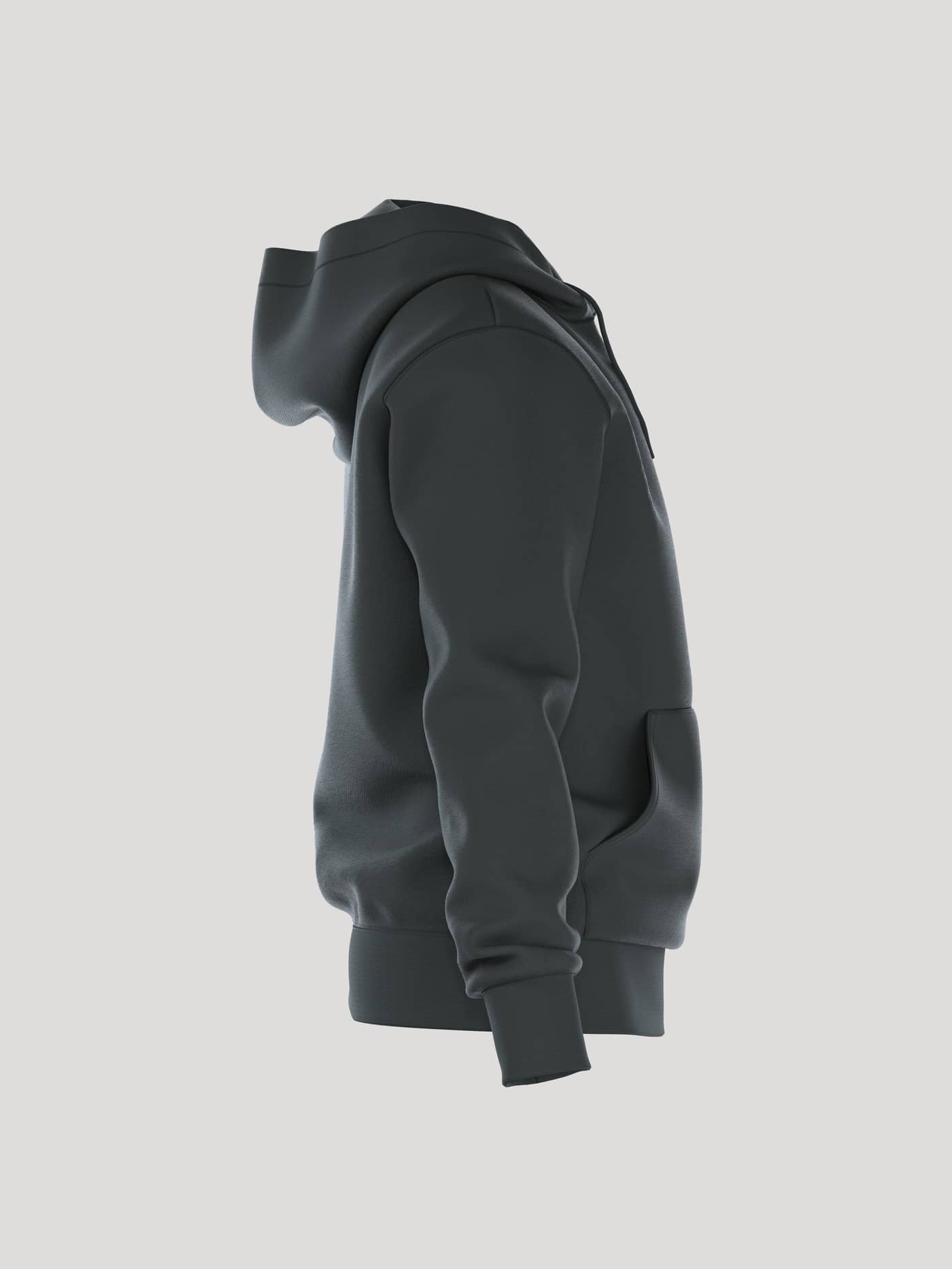Borg Essential 1 Hoodie i Urban Chic (Grön) för herrar sedd från sidan, med fokus på snygg passform och stil för fritid. - Image 3