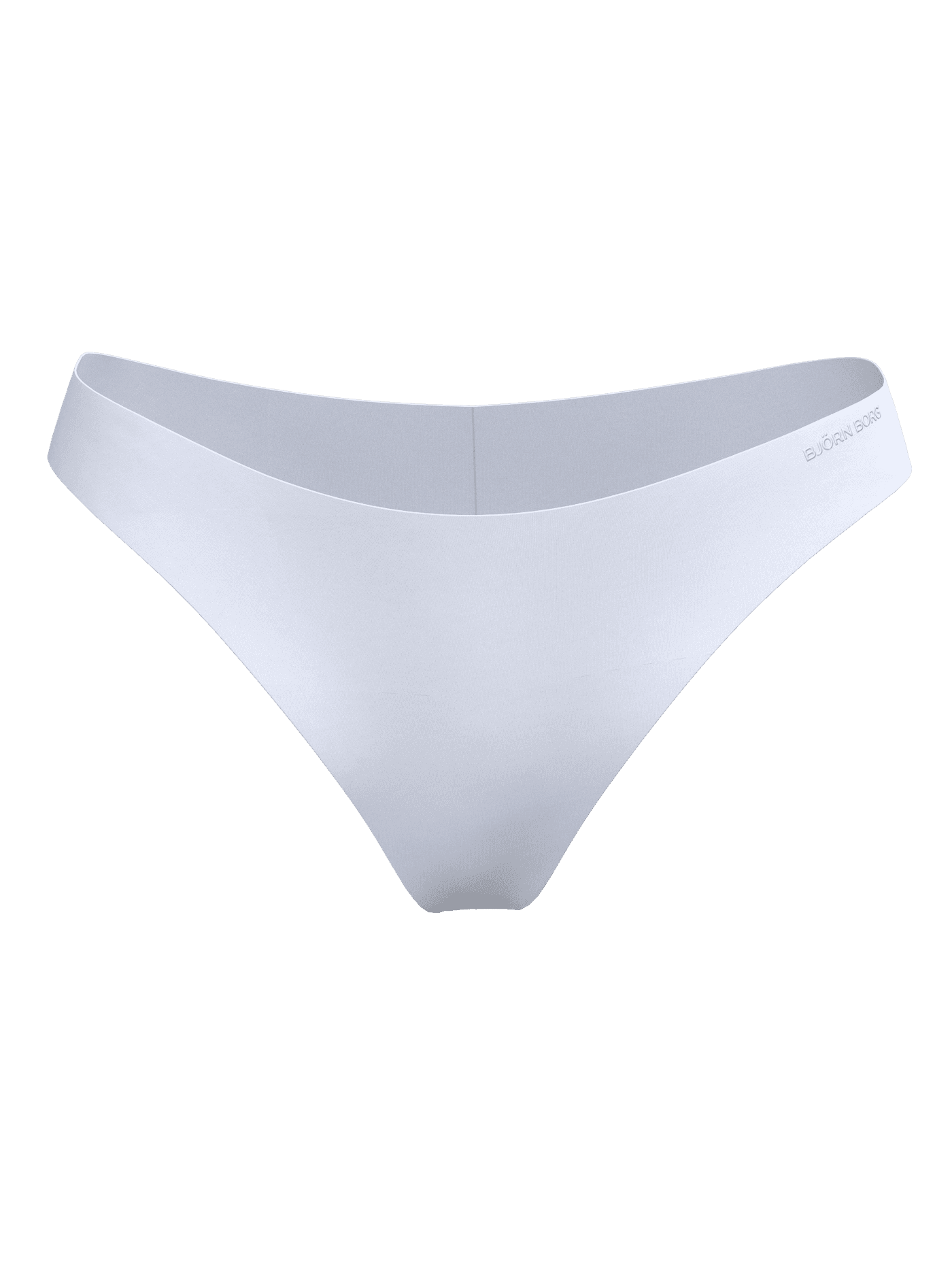 Front view of the white Björn Borg Invisible Briefs 3-pack in soft microfiber with laser-cut edges and a white hip logo. - Image 5