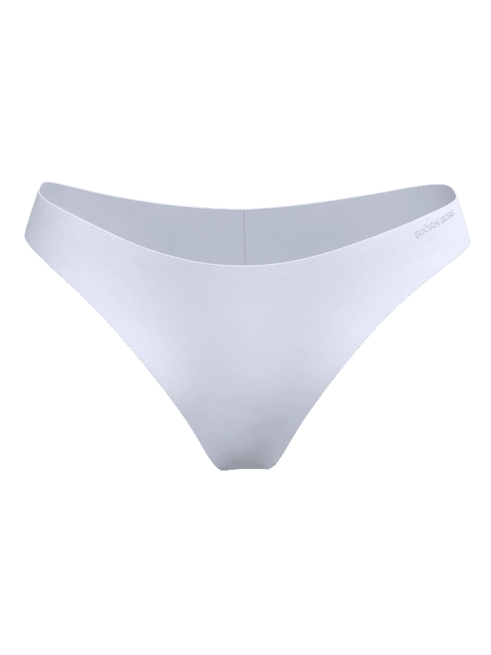 Witte Björn Borg Invisible Briefs 3-pack van zachte microvezel met lasergesneden randen en wit heuplogo, vooraanzicht. - Image 5