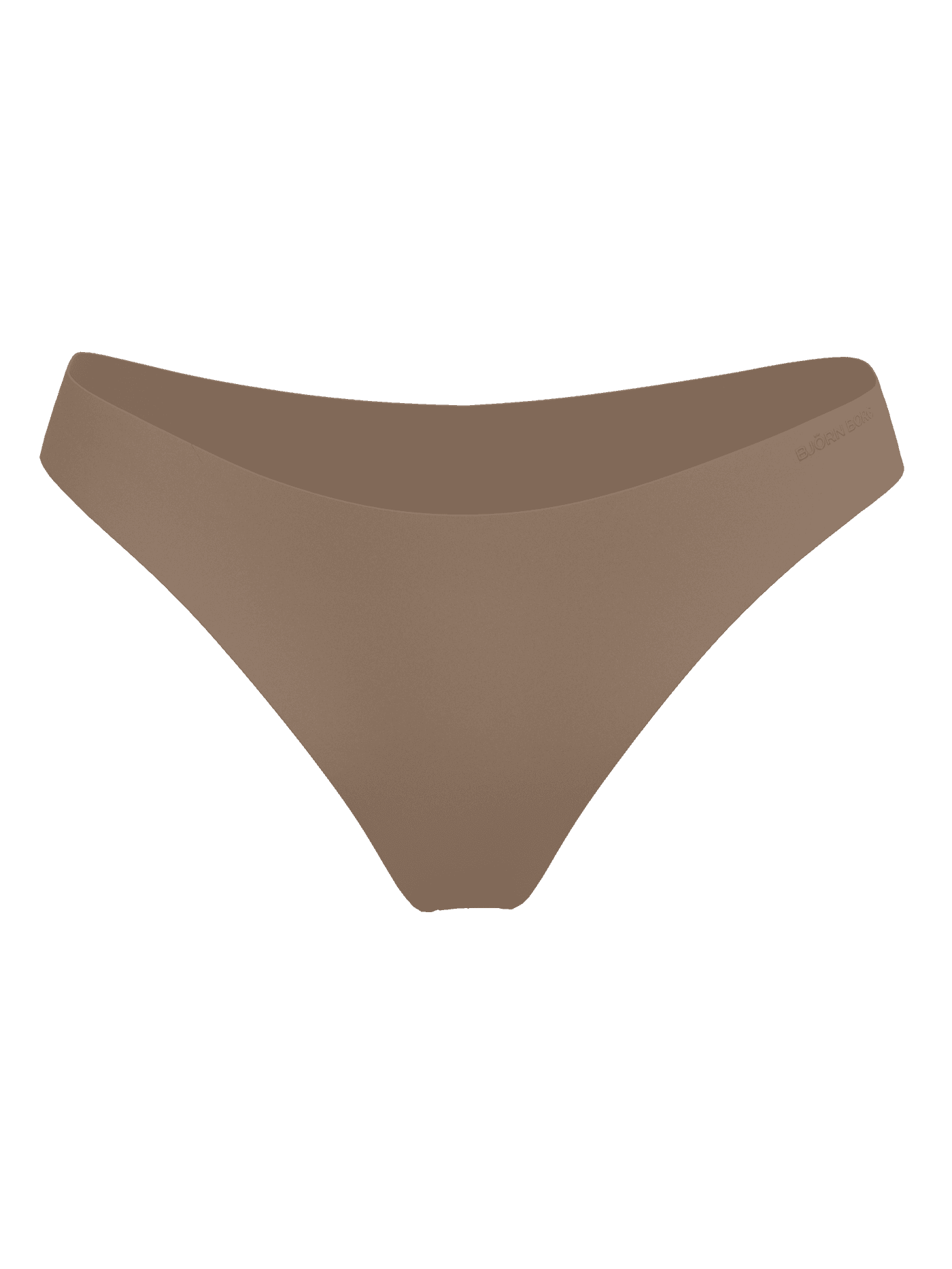 Front view of the brown Invisible Briefs 3-pack in soft microfiber jersey with a seamless fit and tonal logo. - Image 4