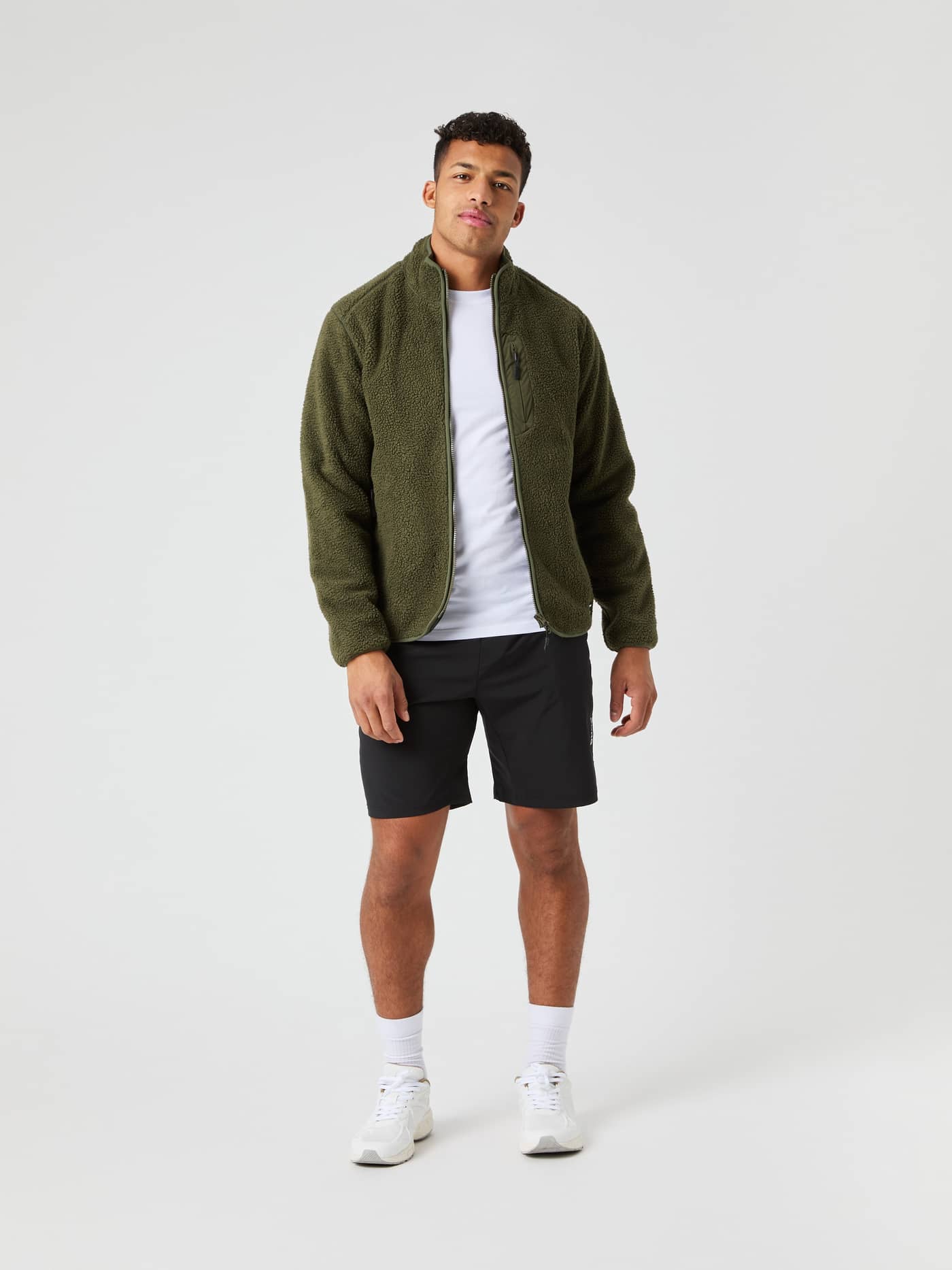 Björn Borg Centre Pile Jacket in Forest Night (Groen) in vooraanzicht voor heren, voor stijl en prestaties. - Image 3