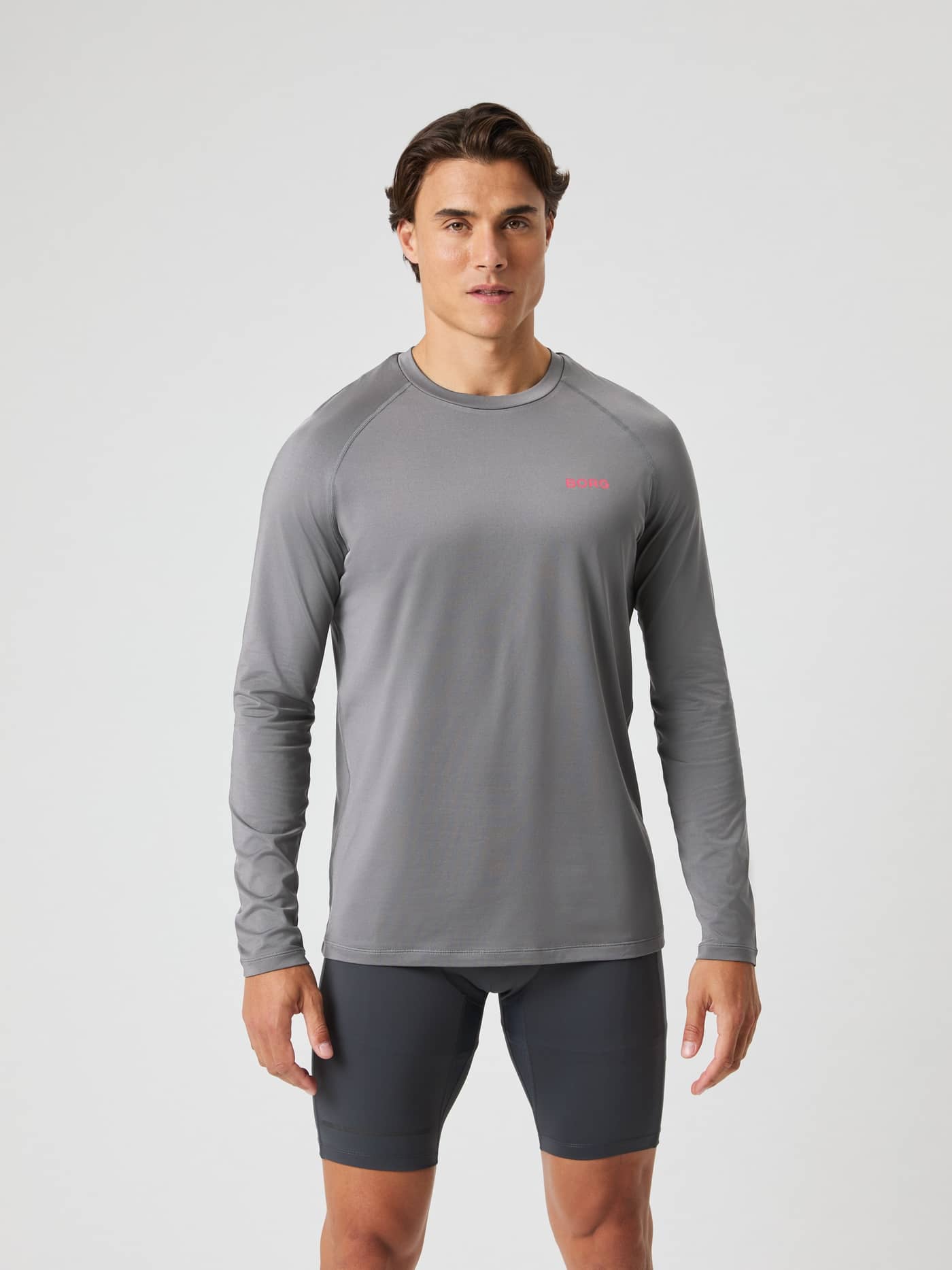 Björn Borg - Borg Performance Long Sleeve Brushed T-Shirt Granite Gray Men - Image 3
